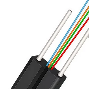 FTTH 4 Cores Optical Fiber Drop Cable With Steel Wire For Communication Purposes