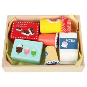 Wooden Educational Snack Kitchen Toy Set