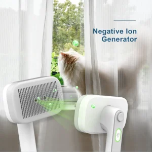 Herramienta de aseo para perros y gatos con iones negativos para reducir la caída de pelo