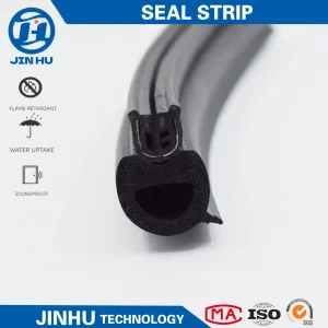 Automotive Weather Striping Car Door PVC Rubber U-Channel Trim Seal Strip with Top Bulb