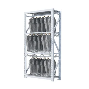 300KG Load Steel Corrosion Protection Warehouse Garment Rack Thickened Tube for Clothes Storage Hanging Coats Apparel