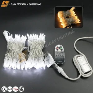Decoração de Casamento de Natal para Feriado Luzes de Cordão LED à Prova d'Água em Duas Cores