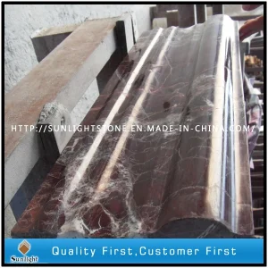 Rosso Levanto Marble Floor Skirting for Building Decoration