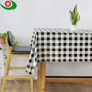 OEM Black and White Checkered Tablecloth
