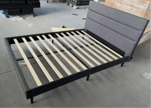 Minimalist Design King &amp; Queen Size Upholstered Bed Frame Soft Bedroom Furniture