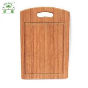 Organic Extra Large Thick Bamboo Wood Cutting Board with Juice Groove and Handle