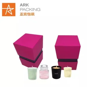 Caixas de presente de papelão de luxo personalizadas para embalagens de frascos de perfume, caixas de papelão com tampa e base para velas