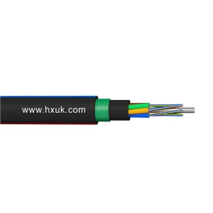 Hanxin OEM Factory 12 24 48 96 144 Core ADSS GYTY53 Fiber Optic Cable Stranded Loose Tube Armored Cable GYTY53