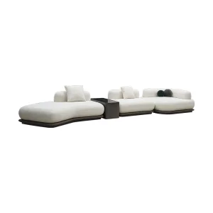 Irregular Shaped Velvet Sofa