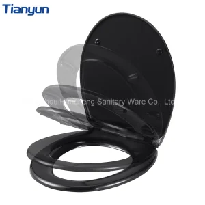 Luxury European Style UF/PP Black Close Slowly Toilet Seat Cover
