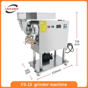 Fs-15 Kava Root Herbal Ginger Powder Cinnamon Crusher with Dust Collection