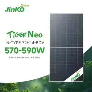 Jinko 550W Painel Solar Mono Perc Geração de Energia Confiável para Fazendas Solares