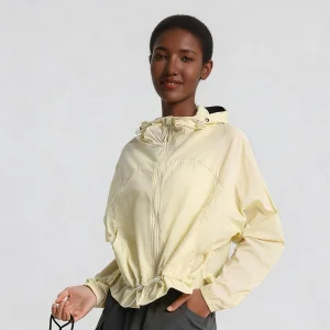 Women's Summer Full Length UPF 50+ UV Protection Slim Fit Hooded Spandex/Nylon Sunscreen Outdoors Sports Windbreaker Skin Coat