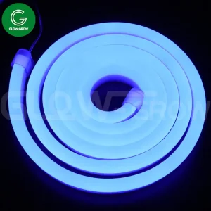 15.5× 25mm 12V 120LEDs/M LED Strip Light Icicle Blue Silicone Neon Flex for Commercial Decoration