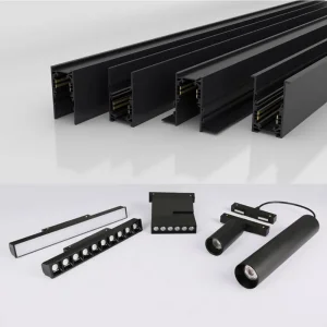 Smart 48V Magnetic LED Linear Track Spot Lighting System Magnetic Magnet Rail LED Lamp Magnetic Track Light