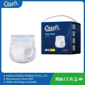 Pantalones desechables para incontinencia, tipo pull-up, para adultos, pañales de entrenamiento, estilo de pantalón de plástico, exportador de pañales