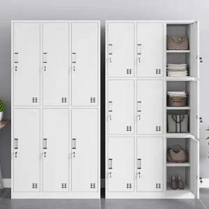 New Metal Wardrobe School Office Gym Bedroom 6 Doors Steel Storage Locker