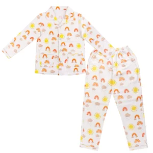 Comfortable ODM 100% Cotton Flannel Long Sleeve Pajamas Casual Sleepwear Elastic Waist Lounge Wear