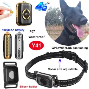 China Factory IP67 Waterproof 4G LTE Mini pets dog Portable Smart GPS Tracker with Geo-fence Y41