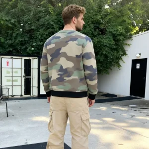 Distressed Cotton Tee Hoodie Sweatpants Set