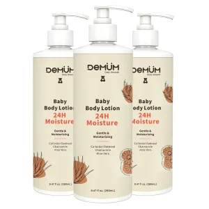 DEMUM MOQ 1000pcs Baby Skin Lightening Lotion Sulfate-free Moisturizing &amp; Repair and Chamomile &amp; Aloe Vera Pure Baby Body Lotion