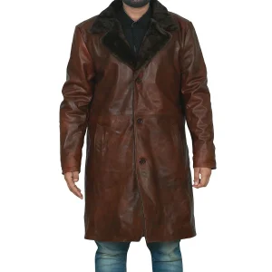 High End Long Fur Lined Leather Trench Coat ODM Factory