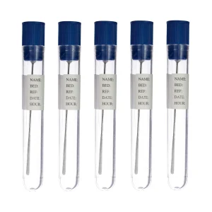 Stainless Steel Stick Tip Cotton Viscose Disposable Specimen Collection Swab Male Transport Swab with Tube