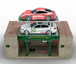underground vertical parking lift hydraulic pit parking system