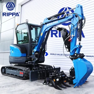 Free Shipping Rippa Mini Excavator EPA Kubota Engine 3.5 Ton Crawler Micro Digger 1 Ton 2 Ton Farm Small Excavator For Sale