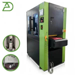 Automatic Metal Sheet Deburring and Edge Rounding Machine RW300 with Rotary Brush and Grinding Belt for Burrs Removal Surface Finishing Polishing Carbon Steel