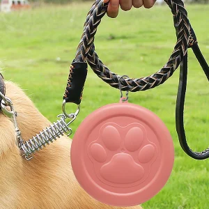Portable Eco-Friendly 2-in-1 Pet Water Dispenser Lovely Small Dog &amp; Cat Automatic Outdoor Travel Feeding Bowl With Solid Pattern