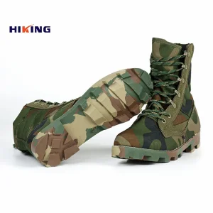 Manufacture Woodland Camo Oxford Tactical Combat /Jungle/ Hiking Tactical Shoes/Boot with Waterproof