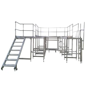 China Factory Wide Step Aluminum Profile Movable Work Platform Lader Aluminum for Machine Maintence