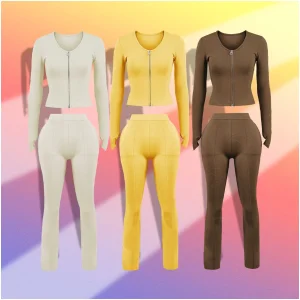Roupas esportivas leves e compressivas