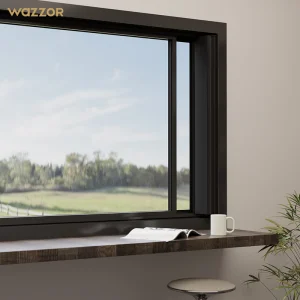 Wazzor Windows Factory Design Aluminum Window Rain-Resistant Nfrc Certificate Awning Retractable Awning Windows With Shutter