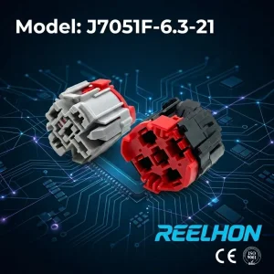 5 Pasador J7051f-6.3-21 Conector Femenino 6.3mm Carcasa de Terminal de Serie para Conector de Relé