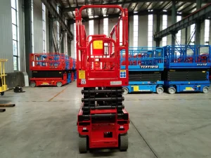 Rise 8 Meters Load 230kg Mobile Scissor Lift Platform with CE Certificate