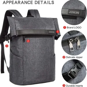 Mochila Slim Antifurto para Laptop Resistente à Água para Estudantes Universitários