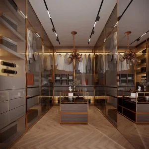 Aluminum Wood Folding Wardrobe