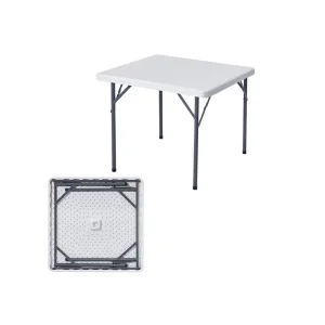 Space Saving Patio Garden Outdoor Restaurant Small Hard White Plastic Folding Table Furniture Dining Room Folding Dining Table