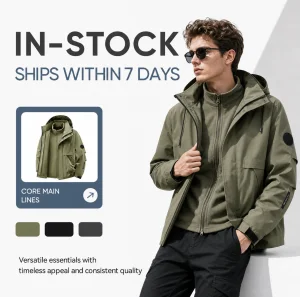 Men's Loose Fit Quilted Parka Thick Windproof Insulated Jacket for Cold Weather Daily Outdoor Wear
