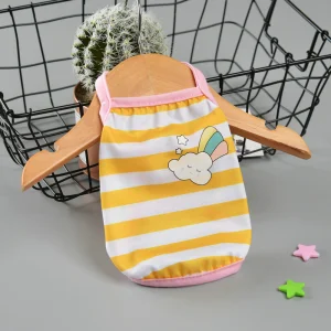 Roupas de Animais de Estimação Fofas, Camiseta de Verão Casual, Colete para Gatos, Camiseta para Cachorros, Roupas para Pequenos Animais