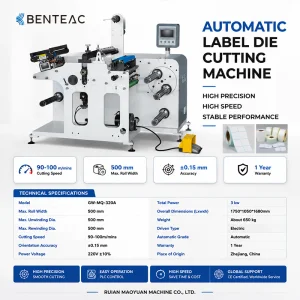 Automatic Sticker Label Die Cutting Machine