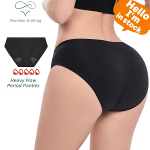 Shanhao OEM Seamless Anti-side Leakage Period Panties Washable Ladies Braga Menstrual Heavy Flow Menstrual Panties for Women