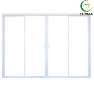 Aluminum French Conservatory Home Stacking Sliding Storm Glass Patio Doors