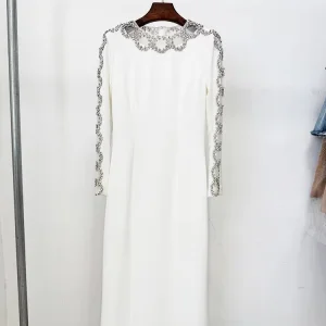 Elegant Evening Dress 2026 New Collection Celebrity Evening Gown Intricate Design Heavy Beading Crystal Embellished Maxi Dress