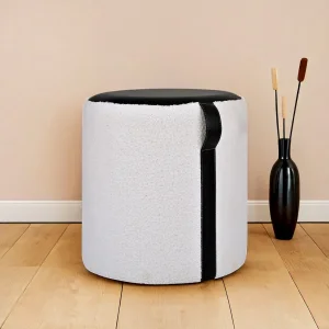 Round Fabric Ottoman