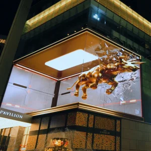 Outdoor Giant Corner 90degree LED Video Wall Naked-Eye 3D LED Display Outdoor 3D Digital LED Advertising Billboard