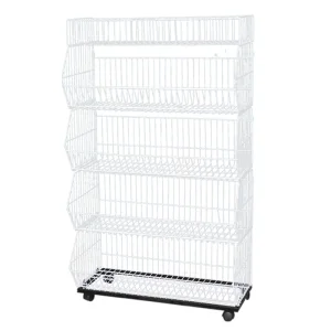 Metal Carpet Display Stand Wood Table Top Shelf