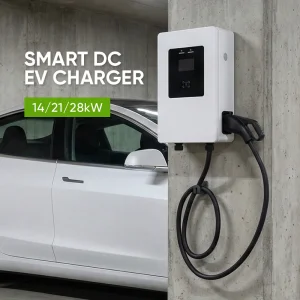 Level 2 Smart Fast DC EV Charger 4-28kw CCS1 Nacs Low-Noise Charging Station